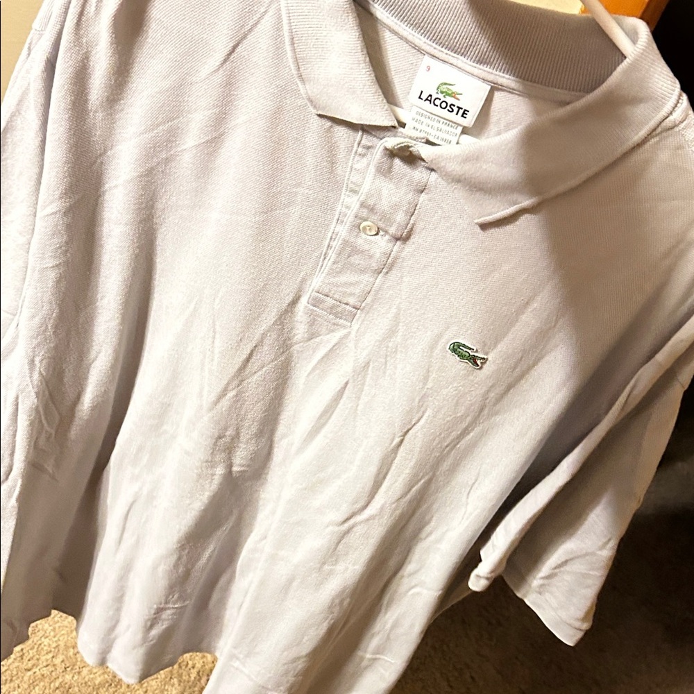 Lacoste Men's Light Gray Polo Shirt